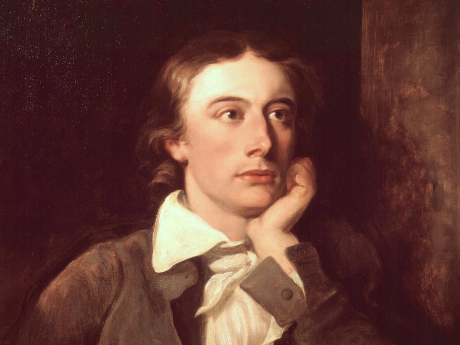John Keats rests his chin on his palm.
