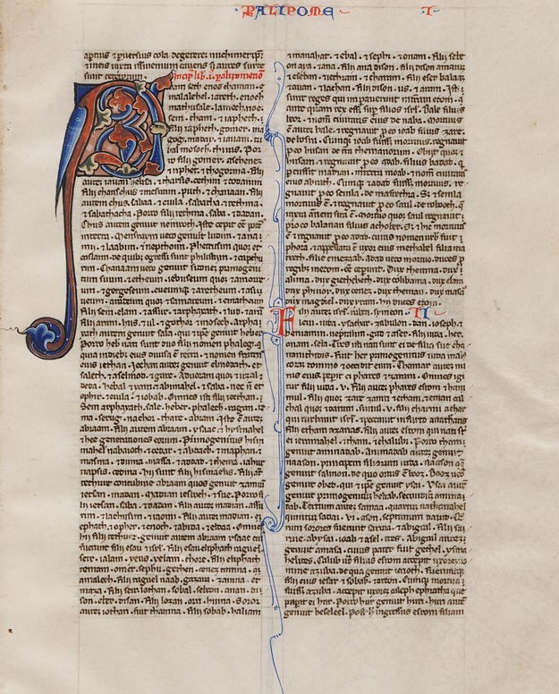 a page from the Vulgate bible